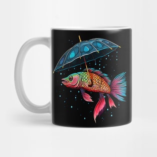 Arowana Rainy Day With Umbrella Mug